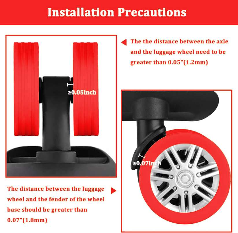 Keuze Silicone Shock Absorption Wheel Cover for Trolley Bag pcs