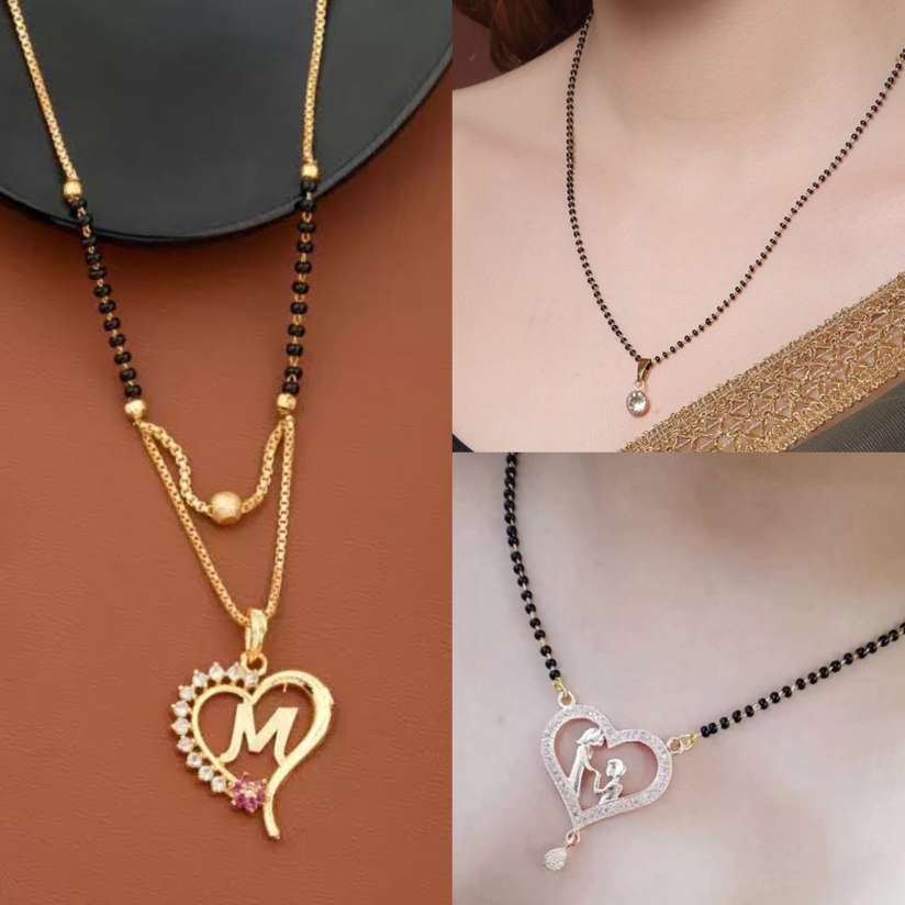 Chain Gold Pipe Moti Wala Mangalsutra Ki Design JEWEL WORLD Gold