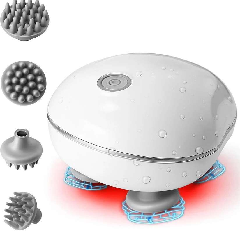 Feeeltript Electric Head,Scalp Massager Rechargeable Head Kneading  Massage Machine Speed Mode Scratcher Body  Massager for