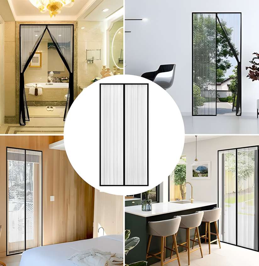 Twolight Auto-Closing Magnetic Door Polyester Washable Adults Mosquito Net Price in India - Buy Twolight Auto-Closing Magnetic Door Polyester Washable Adults Mosquito Net online at Shopsy.in - Image 3