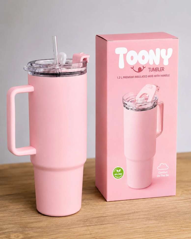 Shopsy Shiv Enterprise Trendy Plastic Tumbler Bottle with Lid & Straw - Image 2