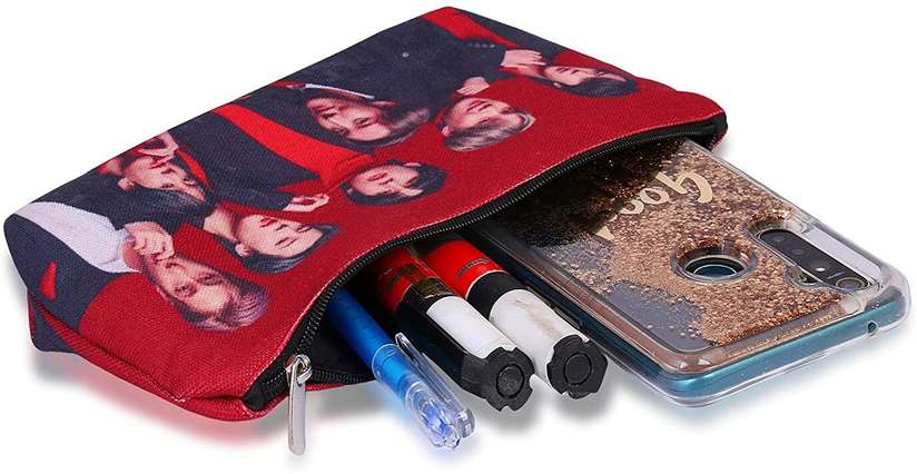 BTS Team Pencil Case Pouch Black Pink Team Pencil Case for