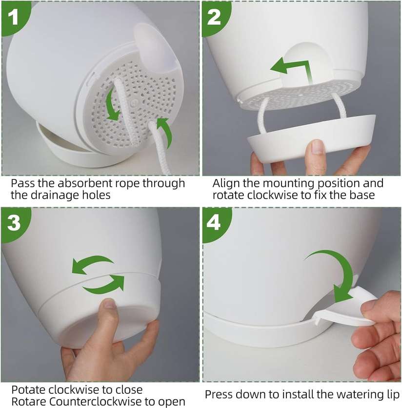 Shopsy TechHark Self Watering Pots Set for Home Decoration - Image 7