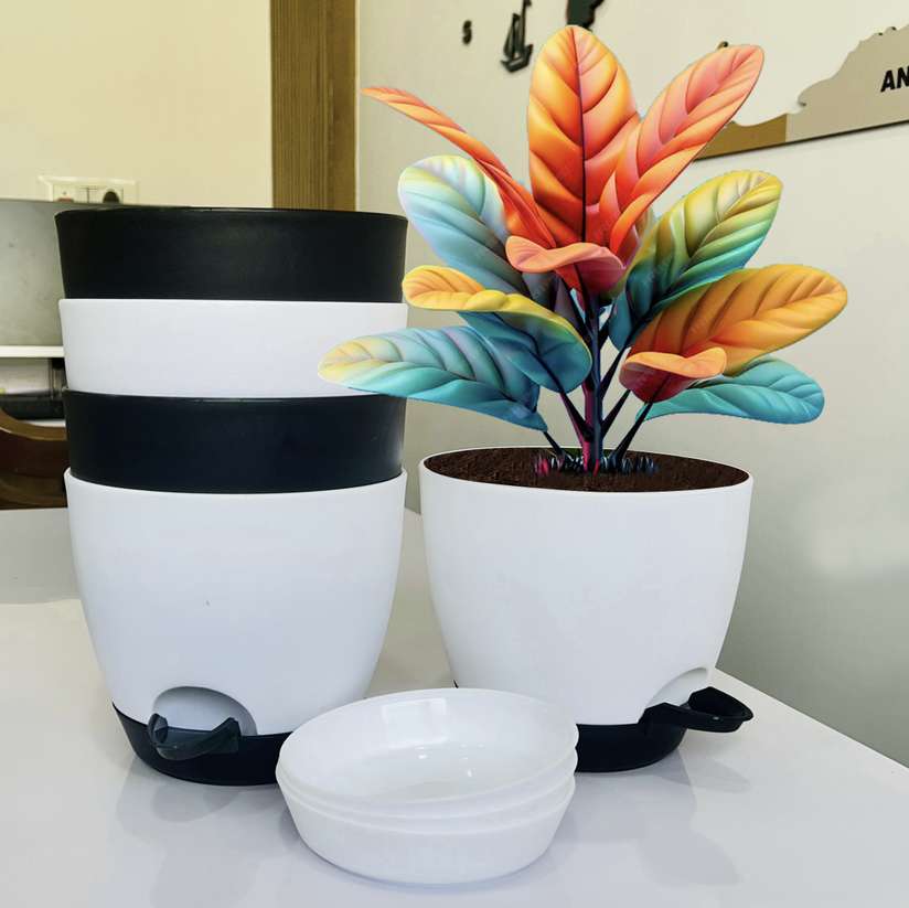 Shopsy TechHark Self Watering Pots Set for Home Decoration - Image 5