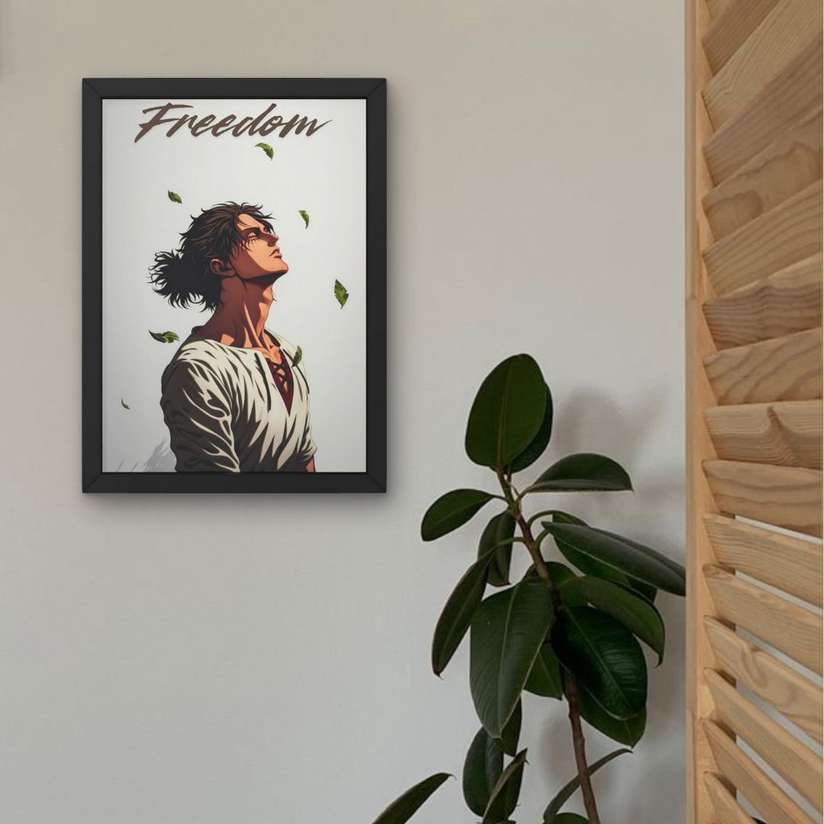 Eren Yeager A4 Framed Poster – Attack on Titan Anime poster with frame for wall decor| 3mm Unbreakable Acrylic Glass | Ideal for Boys' Room, living room Décor Paper Print - rockery prints posters - Quotes & Motivation, Animation & Cartoons posters in India - Buy art, film, design, movie, music, nature and educational paintings/wallpapers at Shopsy.in - Image 3