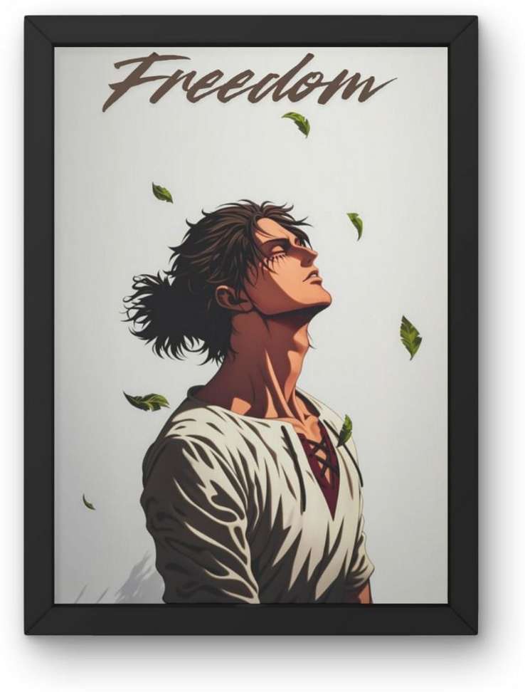 Eren Yeager A4 Framed Poster – Attack on Titan Anime poster with frame for wall decor| 3mm Unbreakable Acrylic Glass | Ideal for Boys' Room, living room Décor Paper Print - rockery prints posters - Quotes & Motivation, Animation & Cartoons posters in India - Buy art, film, design, movie, music, nature and educational paintings/wallpapers at Shopsy.in - Image 2