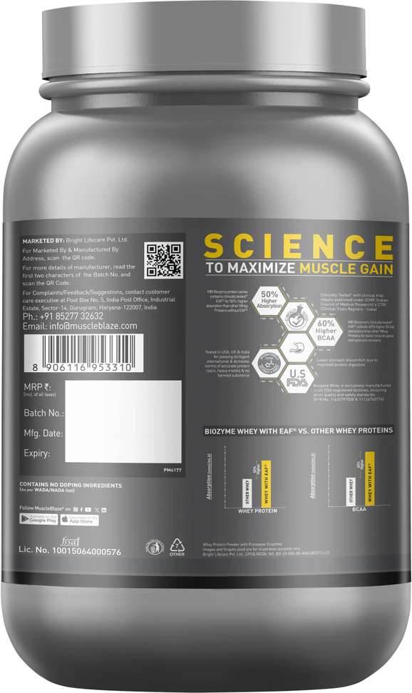 Shopsy MUSCLEBLAZE Biozyme Performance Whey Protein - Image 7