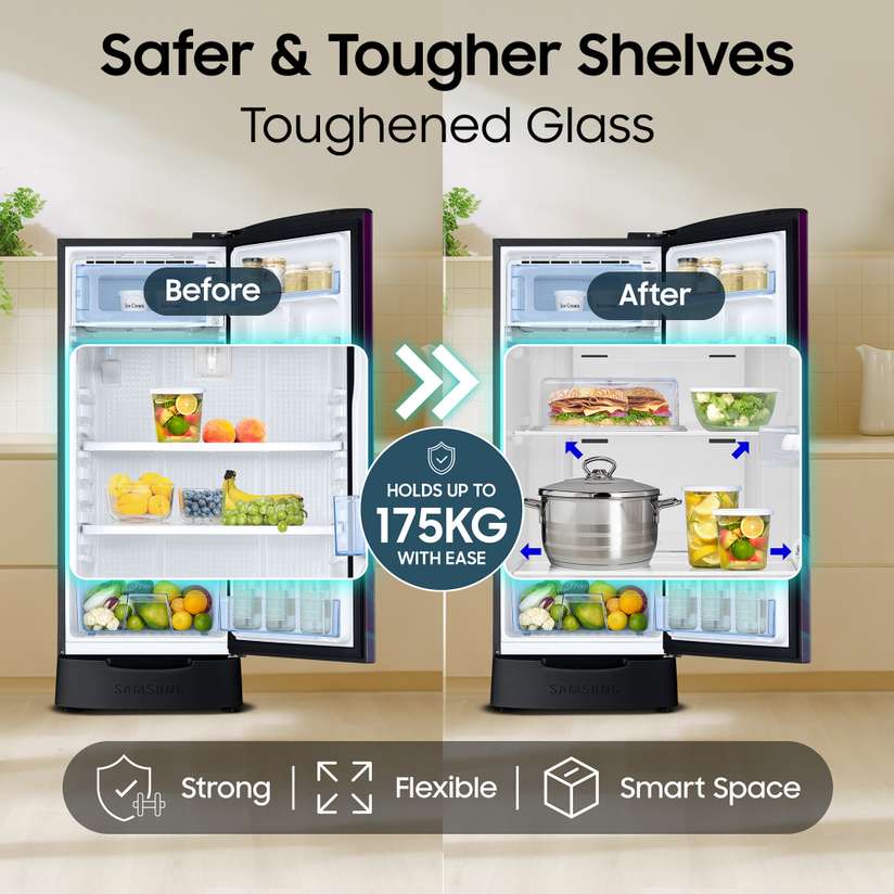 Shopsy Samsung 183L Direct Cool Single Door Refrigerator 4 Star - Image 7