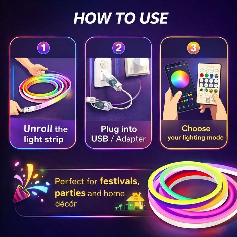 SKYBUCKET 189 LEDs 5 m Multicolor Flickering, Steady Strip Rice Lights Price in India - Buy SKYBUCKET 189 LEDs 5 m Multicolor Flickering, Steady Strip Rice Lights online at Shopsy.in - Image 4