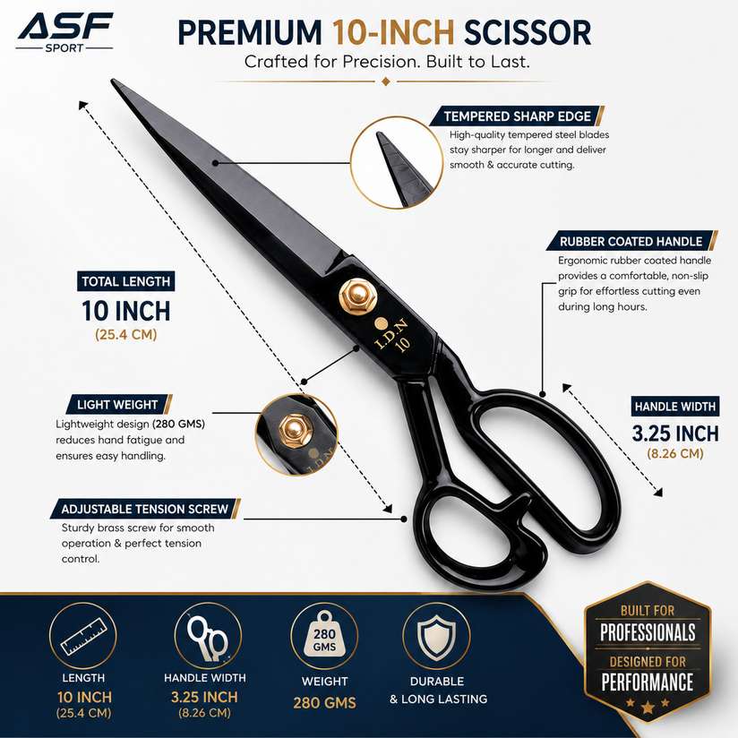 Shopsy.in | Queed TAIL-9 Scissors - Tailor's scissors - Image 4