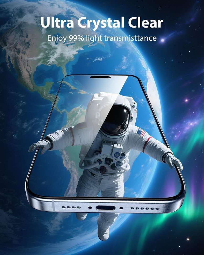 LUXURATE Edge To Edge Tempered Glass for Apple iPhone 17, iPhone 17, Borderless Screen Protector, with Easy Installation Kit - LUXURATE : Shopsy.in - Image 6