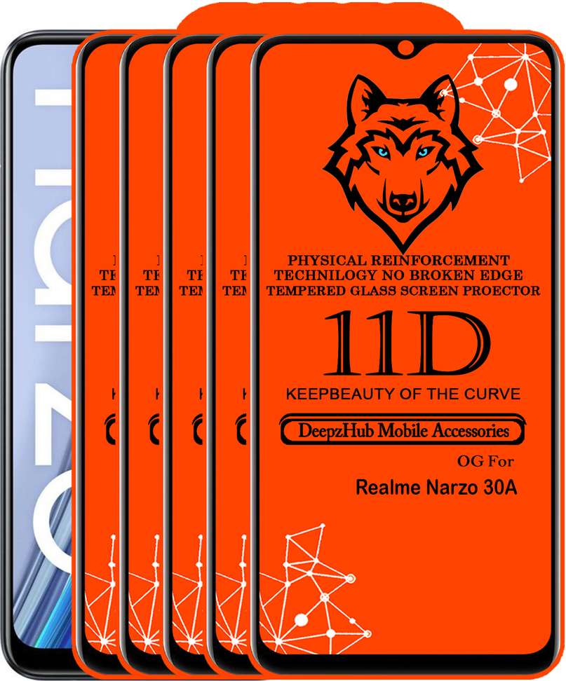 DeepzHub Edge To Edge Tempered Glass for Realme Narzo 30A