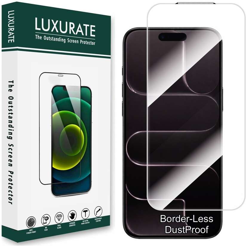 LUXURATE Edge To Edge Tempered Glass for Apple iPhone 17, iPhone 17, Borderless Screen Protector, with Easy Installation Kit - LUXURATE : Shopsy.in - Image 2