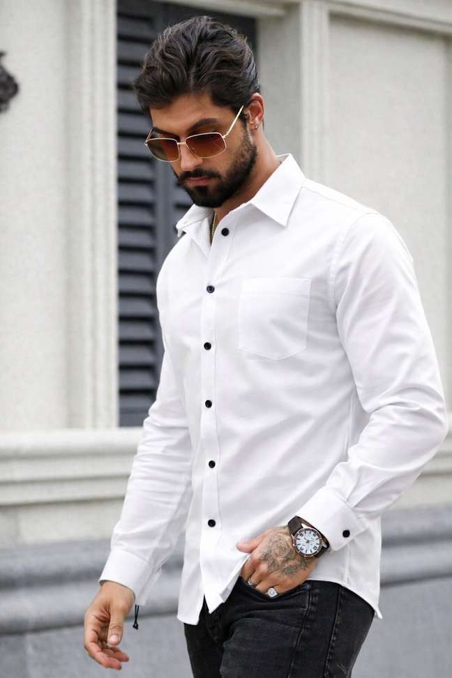 Shopsy METRONAUT Men Solid Casual White Shirt - Image 4