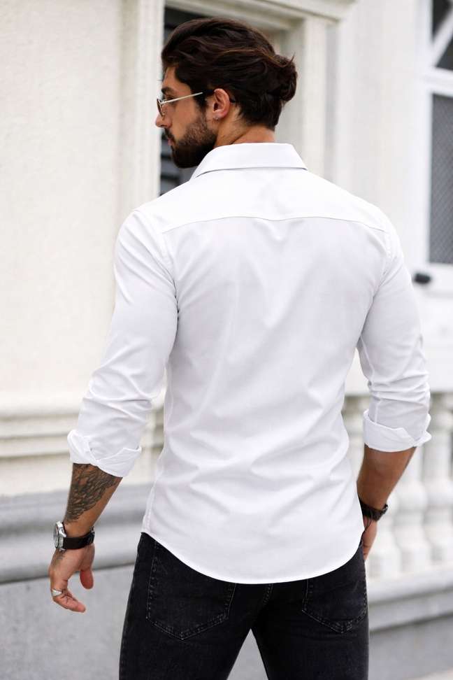 Shopsy METRONAUT Men Solid Casual White Shirt - Image 5