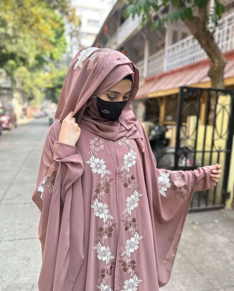 Abaya Niqab Ka Dupatta Latest Design Nida Fabric Embroidery