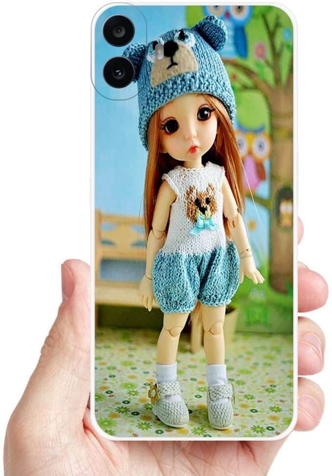 CMF by Nothing Phone 1, A015 Cute Doll, Teddybear Cartoon, Girls Back cover  Silicon Back Cover