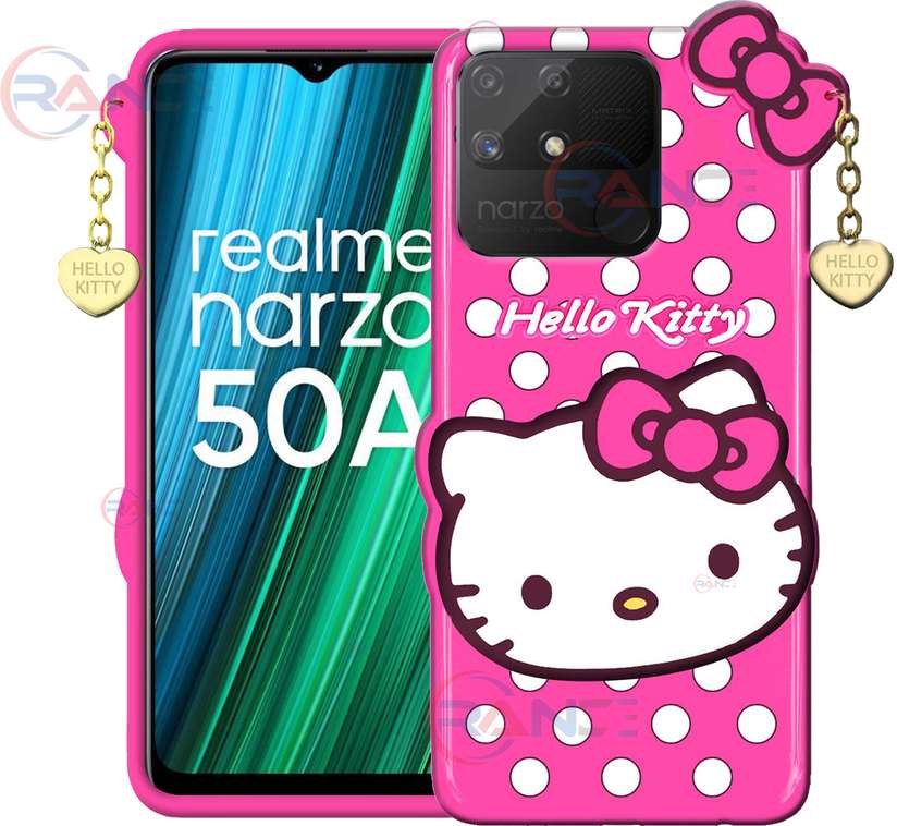 Realme Narzo 50A Hello Kitty Case 3D Cute Doll Soft Girl