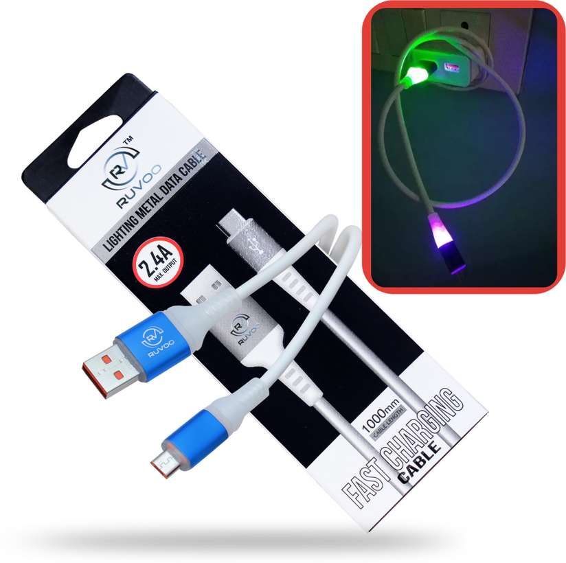 Micro USB Cable With LED Light Cable Fast Charging Data Cable With
