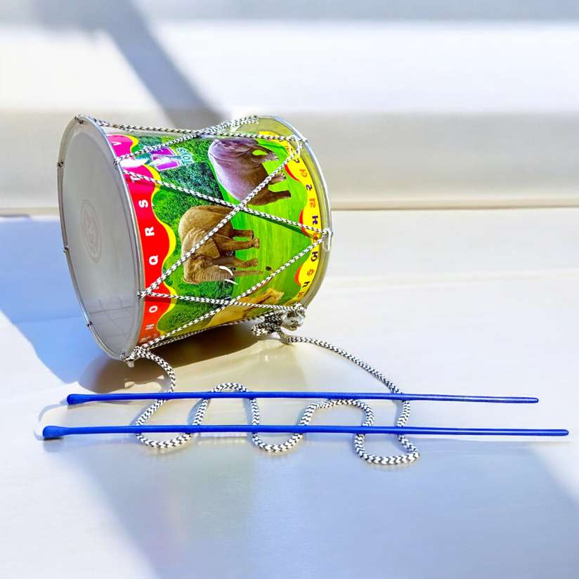 unick dhol for kids bhangra dholak musical toy lightweight easy to use Rope  Rings Dholak