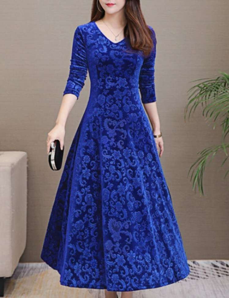 Kalki Fashion Women A-line Blue Dress Price in India - Buy Kalki Fashion  Women A-line Blue Dress online at Shopsy.in