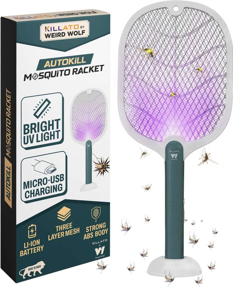 Janu Killato by Weird Wolf 2 in 1 UV Light Electric Mosquito Racket Bat Electric Insect Killer Price in India - Buy Janu Killato by Weird Wolf 2 in 1 UV Light Electric Mosquito Racket Bat Electric Insect Killer online at Shopsy.in - Image 2