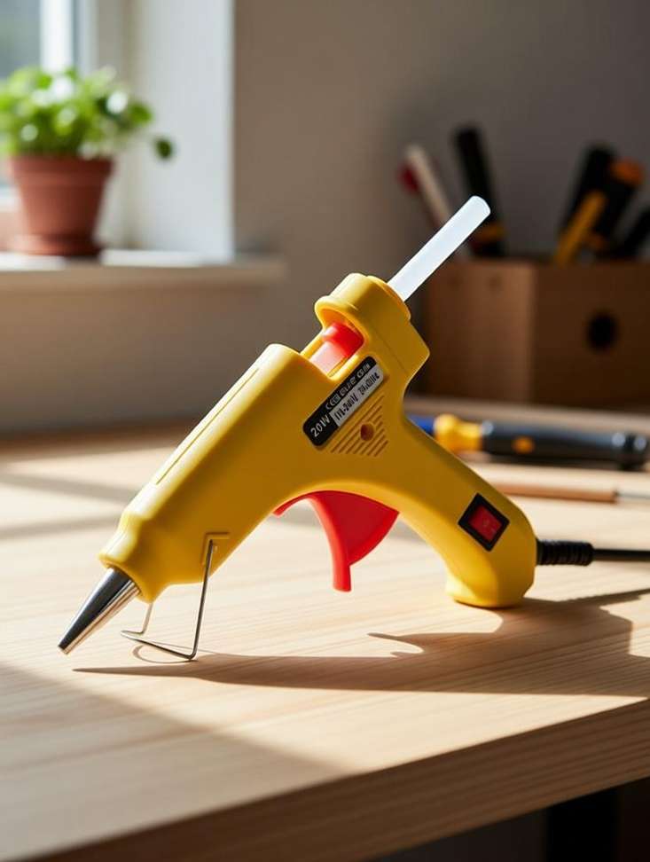 Shopsy Bandook 20W Hot Melt Glue Gun Yellow with 2 Glue Sticks - Image 2