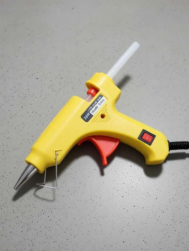 Shopsy Bandook 20W Hot Melt Glue Gun Yellow with 2 Glue Sticks - Image 3