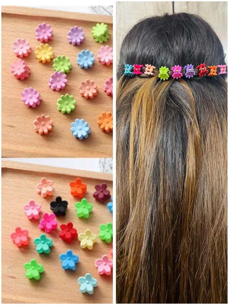 20 PCS Hair beads small mini cute hair clips kids girls shinning multicolor  Hair Clip