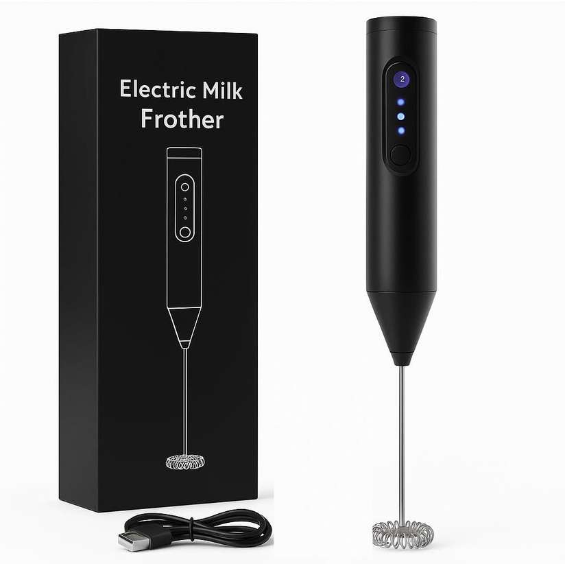 Shopsy Finaro Rechargeable Milk Frother 3-Speed 50W - Image 2