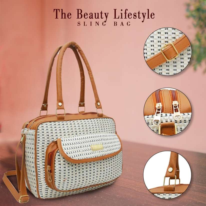 DRK COLLECTION Women White Satchel Price in India - Buy DRK COLLECTION Women White Satchel online at Shopsy.in - Image 5