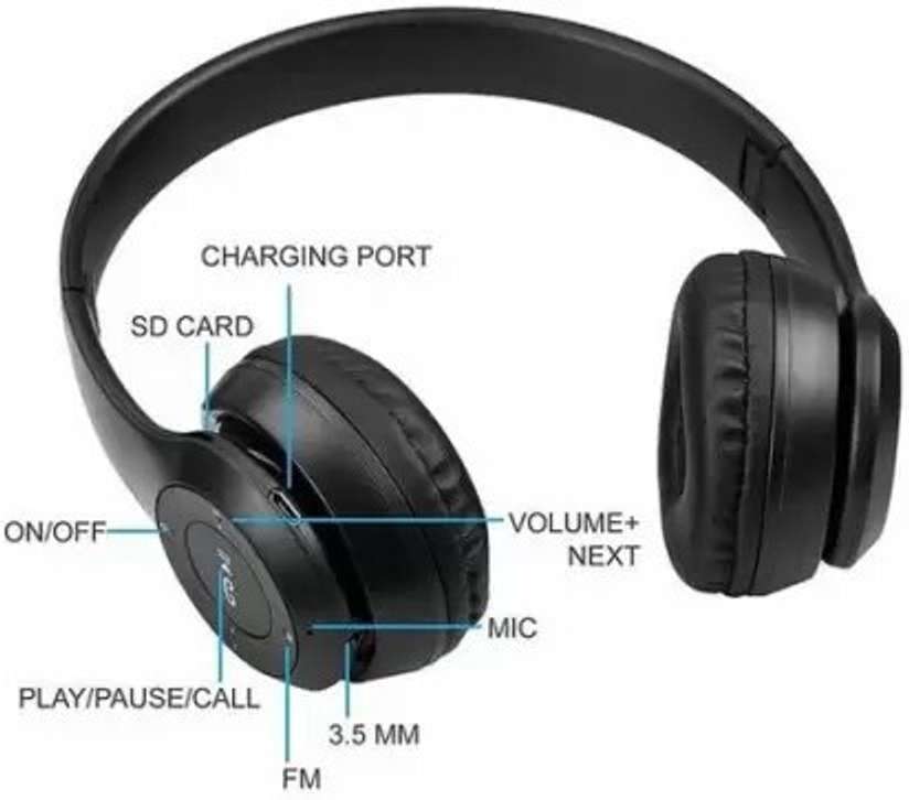 EAYS P47 Wireless Headphone Sports Adjustable Headphone with Mic Bluetooth Headset Price in India - Buy EAYS P47 Wireless Headphone Sports Adjustable Headphone with Mic Bluetooth Headset online at Shopsy.in - Image 3