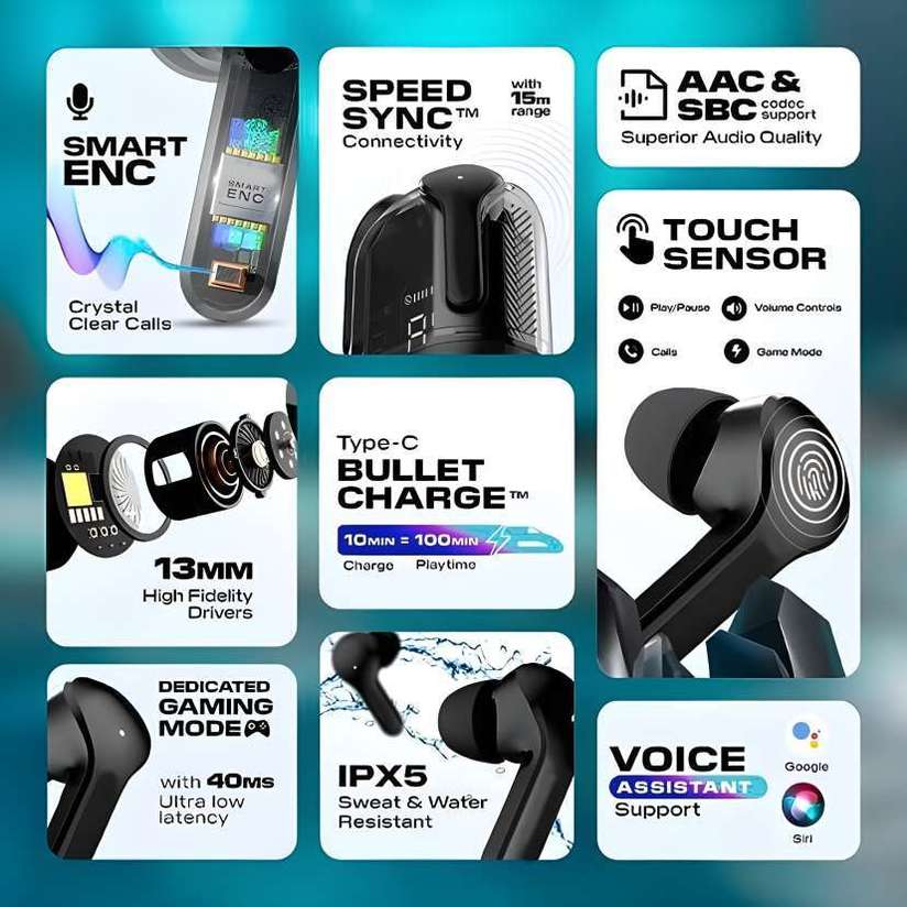 GWALBROS GWALBROS ULTRA PODS, AIRPODS with 40 Hours Playback and transparent Display_1 Bluetooth Gaming Headset Price in India - Buy GWALBROS GWALBROS ULTRA PODS, AIRPODS with 40 Hours Playback and transparent Display_1 Bluetooth Gaming Headset online at Shopsy.in - Image 3