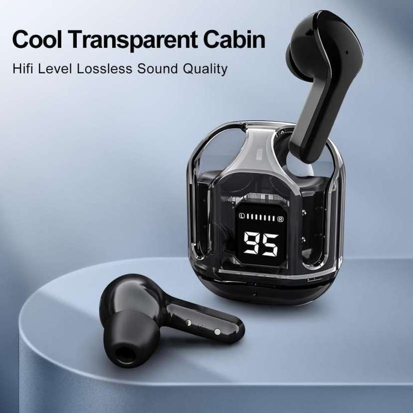 GWALBROS GWALBROS ULTRA PODS, AIRPODS with 40 Hours Playback and transparent Display_1 Bluetooth Gaming Headset Price in India - Buy GWALBROS GWALBROS ULTRA PODS, AIRPODS with 40 Hours Playback and transparent Display_1 Bluetooth Gaming Headset online at Shopsy.in - Image 2