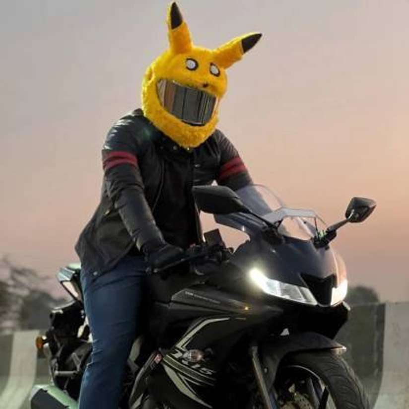 TRYFLY Style Bunny Helmet Cover (ONLY COVER) YELLOW Helmet Visor