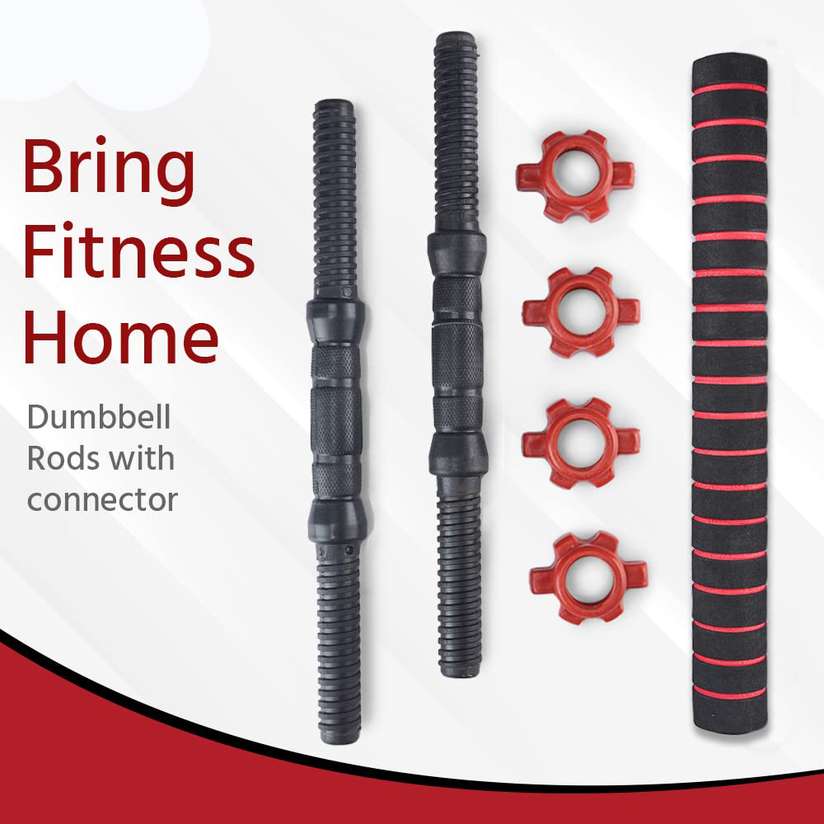 Adjustable Dumbbell Connectors BESPORTBLE Barbell Connector Rods - 2 ...