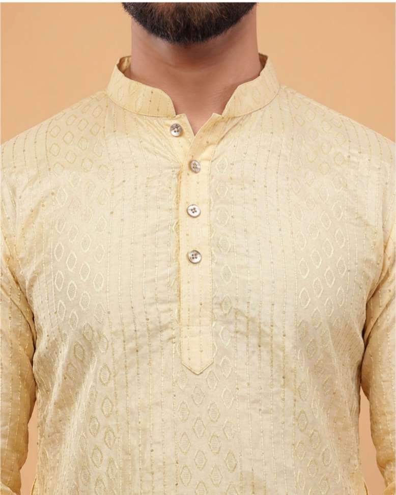 Shopsy CHIRASVI Men Geometric Print Kurta - Image 6