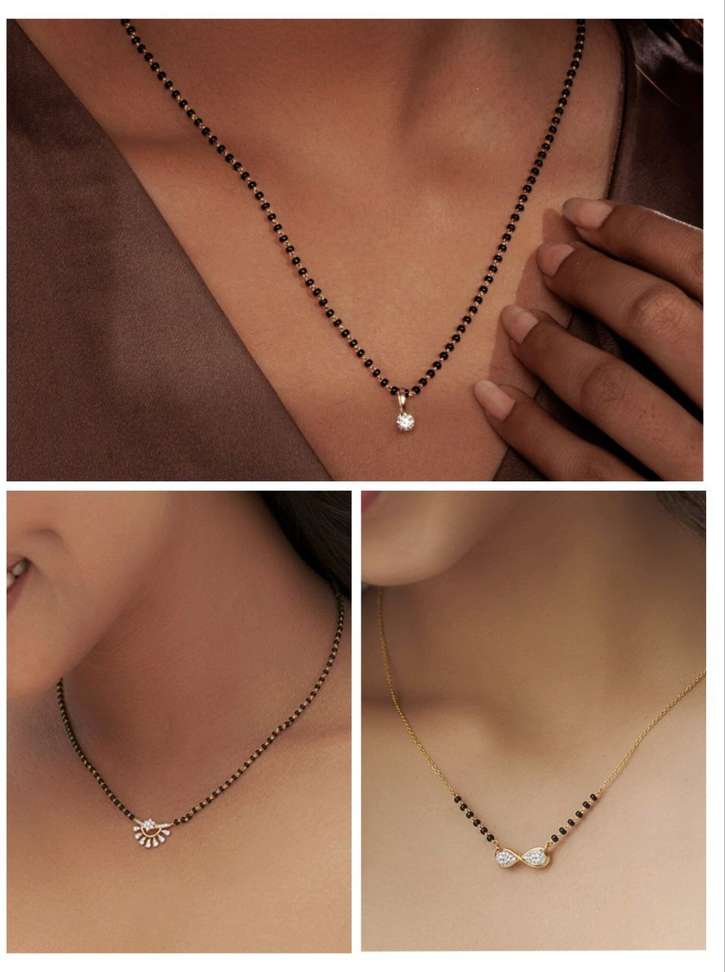 Bhumi09 BUY GET FREE Combo Fancy AD Mangalsutras for Women