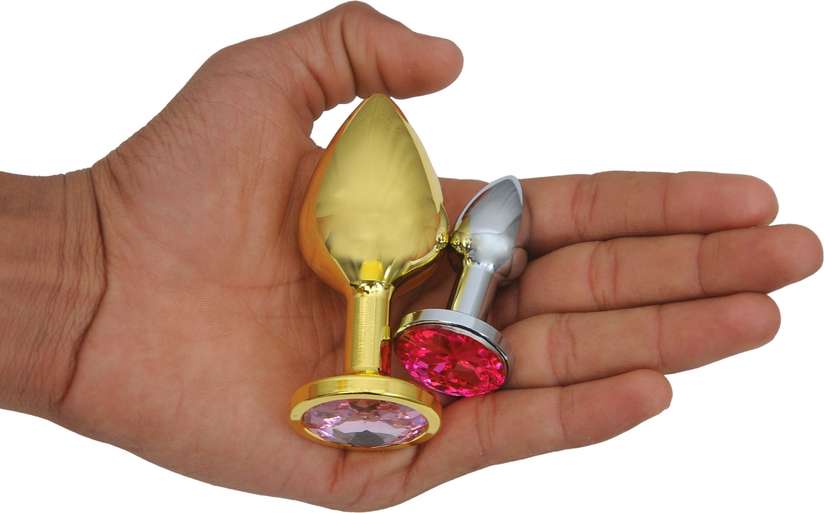 PURVISH Non Vibrating Golden Plug Massager Medium Size and Silver Plug  Massager Small Size for Relaxation and two Set of size for Compatibility (1  GOLDEN + 1 SILVER) Massager Price in India -