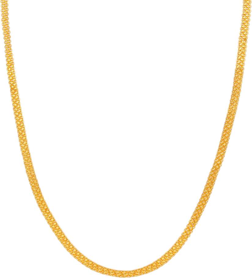 21 Inches Long Golden Chain for Girls and Men's Gold-plated Plated Brass  Chain