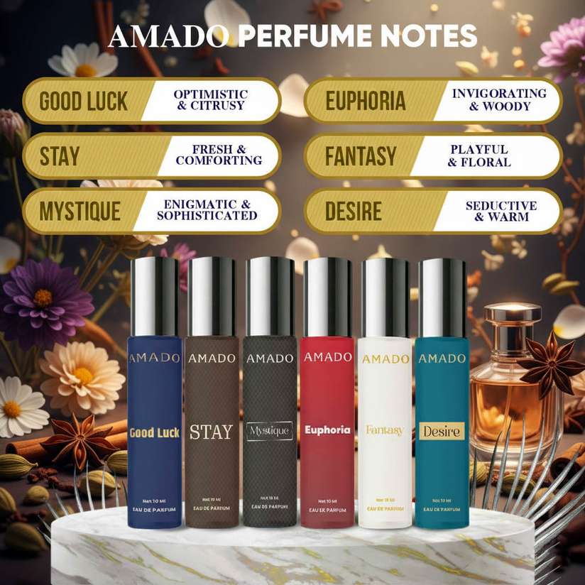 Shopsy Amado Luxury Perfume Gift Set Pack of 6 · 10 ml (60 ml total) - Image 3