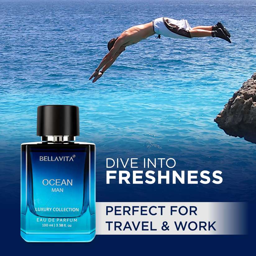Bellavita OCEAN Man Perfume with Notes of Citrus, Marine and Musk