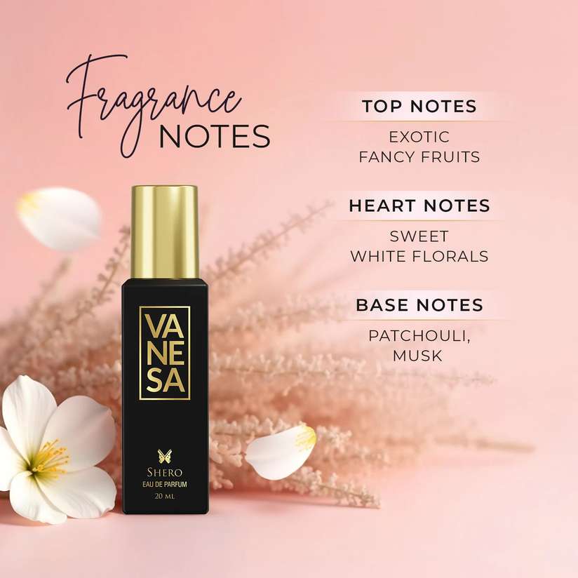 Vanesa Shero Eau De Parfum for Women Long Lasting Travel
