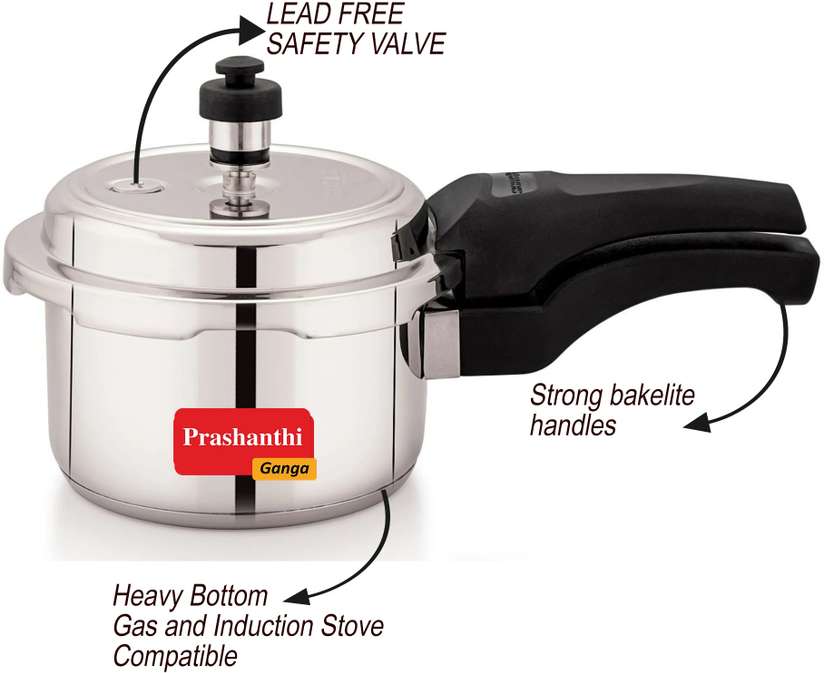 Litre Stainless Steel Pressure Cooker L Induction Bottom
