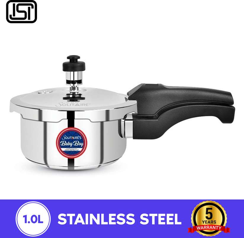 Baby Boy Premium Stainless Steel Sandwich bottom Outer Lid, ISI Certified,  L Induction Bottom Pressure Cooker