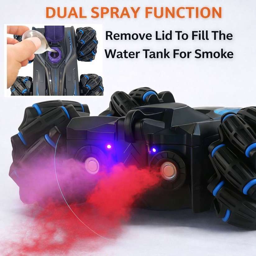 Shopsy MEMOBEES Double Smoke 360° Drifter Stunt RC Car - Image 3