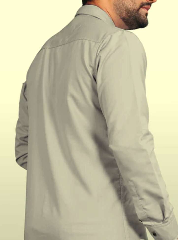 Shopsy BLAZSTAR Men Solid Formal Silver Shirt - Image 6
