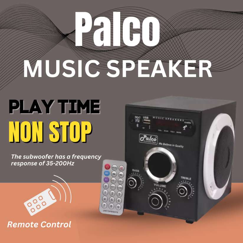 palco sound system PLC750 Portable Multimedia Speaker System with Remote,  FM, SD Card, USB, AUX 10 W Home Audio Speaker