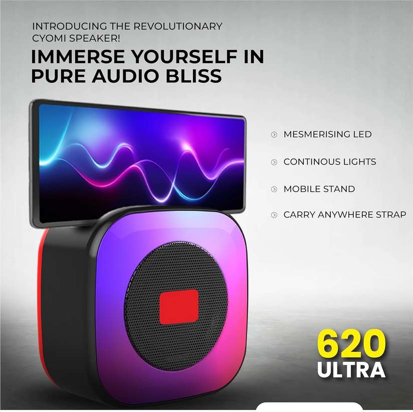 MOBONE ® CY 620 Premium Quality Bluetooth Speaker Super Boost High Fidelity  Speaker 14 LED Lightings Combinations W Bluetooth Speaker