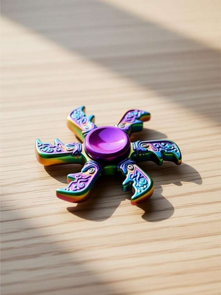 SQUIDSY 1 Pcs Random Design Metal Ninja Hand Spinner Fidget